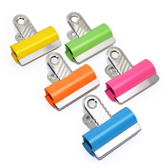 coloured bulldog clips