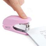 Stapler X5-Mini Less Effort (Candy Pink) - In use
