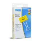 Foldback Clips Smiley Emoji - Yellow