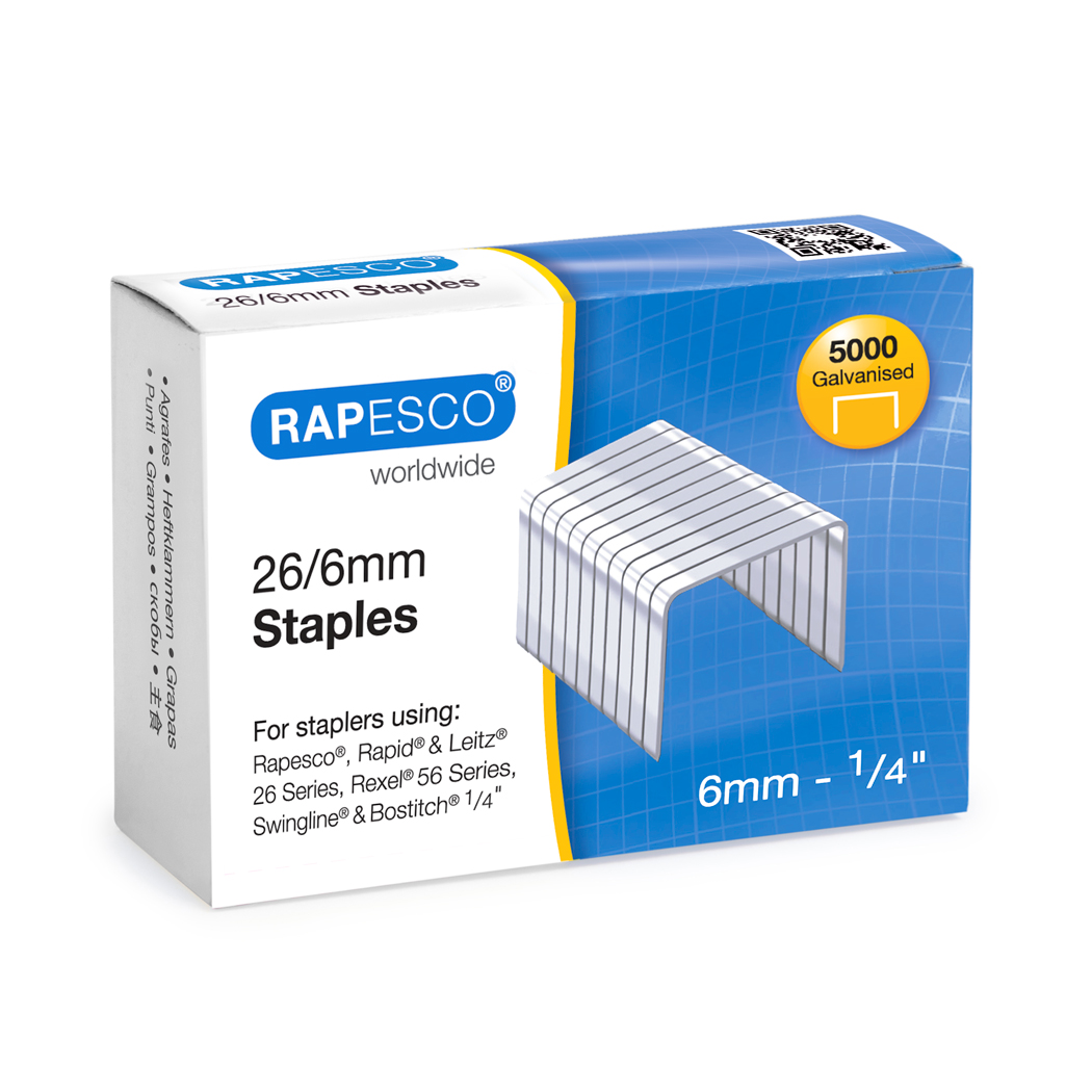 Rapesco Pocket Stapler in Black Blue or Red 1000 10/4 Staples 